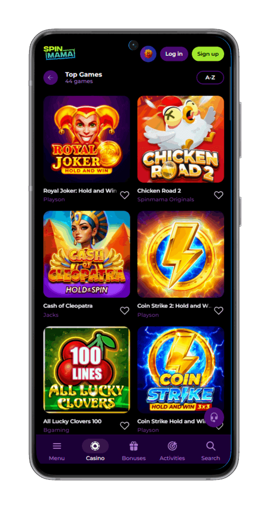 spinmama casino games